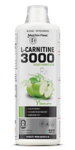 Nutrition Planet Liquid L-Carnitine 3000, Triple Strength, Green Apple [450ml, 30 Servings]