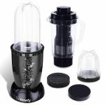 Jenefy Bullet Mixer Grinder Juicer Blender 400W with 3Jars Black (500ml & 300ml & Juicer Jar)