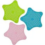 ZADLAXAR Bathtub and Shower Hair Catcher, Shower Drain Cover with Suction Cups, Hair Catcher for Shower Drain, Star Drain Cover for Shower, Hair Stopper Hair Catcher Bathtub Drain, Suit for Kitchen, Bathroom