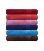 Akin Royal Multicolor Cotton Hand Towels Set of 6, 40 x 60 Inches