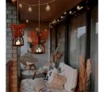 Balcony Decor Hanging Butterfly Diya Set with Light Unique Diwali Decoration Items for Home Decor Balcony Lights Used in Pooja Decoration Temple Decor (Pack of 2 with Diya) (RED)