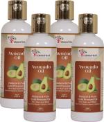 Lifemantraa Natural Cold Pressed Avocado Oil for Hair, Skin, Face and Massage - 400ml (Pack of 4)