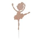 Festiko Glitter Rose Gold Ballerina Dancing Cake Topper For Birthday, Anniversary