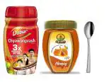 Dabur Chyawanprash - 950g with Apibee Honey 250 g and Long Handle Stainless Scoop Spoon