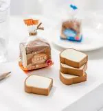 Toast Bread Erasers Pencil Erasers Cute Bread Shape Eraser StudentEraser Gift Correction Supplies 4 Pcs Set