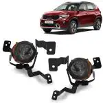Kingsway Car Fog Lights/Lamps with Bezel and Wiring for Kia Sonet, Model Year : 2020 Onwards, Material: ABS / PVC, 65W, 12V DC, Color : Yellow, Set of 2 Piece (Left / Right)
