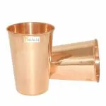 Prisha India Craft Pure Copper Glass Capacity 400 ML, set of 2