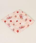 BLOOMING BUDS Cotton Printed Baby Fitted Cot Sheet, Pink and Peach (0 to 3 Years) L 140 x B 70 x H 10 cm