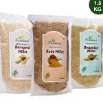 Farmbean Millets Combo 1.5KG Pack of 3| Natural Grains Unpolished Millets | Barnyard 500g, BrownTop 500g, Kodo 500g| Low GI Rice | Nutrient Powerhouse, High Protein & More Fibre than Rice