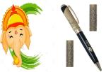 ONKAR AMOUR-0506A A BEAUTIFUL DESIGNER GANESHA DANCING ROLLER0 BALL PEN IN BLACK AND GOLDEN COLOR. SPECIALLY, PACKED IN A BEAUTIFUL GIFT BOX. The pen is Best Gift for Someone Special. /**/