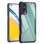 LIRAMARK Transparent Clear Shock Proof Back Cover Case Designed for OnePlus Nord 2 5G (Black)