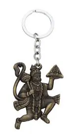 Fine Blessings Hanuman Metal Gold Keychain