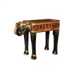 Baanmata International Handicraft Multicolor Rectangle Mango Wood Bedside Table (50 x 24 x 40 cm)