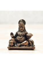 Bhimonee Decor Patina Antique Finish Handmade Copper Maharaja Kuber Idol 1.9 inch (90g)