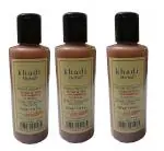 Khadi Herbal Henna Tulsi Shampoo For Hair Growth | For Dry and Frizzy Hair | Natural Hair Fall Treatment | Shampoo For Women & Men | Suitable For All Hair Types (Sulphate & Paraben Free) - 630 ml (Pack of 3)