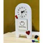Angira handicrafts Wooden Handmade Table Clock for Home Office Decor Table Desk Clock