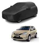 KEDIT Toyota Etios Liva Car Cover Car Cover Toyota Etios Liva Toyota Etios Liva Body Cover Car Body Cover Toyota Etios Liva Toyota Etios Liva Car Body Cover Water Resistant - with Mirror Pockets (Black Colour)