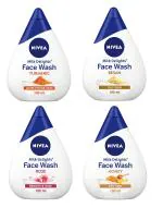 Nivea Women Face Wash for Dry Skin, Milk Delights Honey, Rose, Turmeric, Besan 100ml-Pack of-4