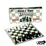 Kids Mandi Foldable Chess Board Set, 14.5 x 14.5 Inches Black and White Board Game, Chess Pieces, Suitable for 5 years and up - Multicolor