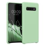 LIRAMARK Liquid Silicone Soft Back Cover Case for Samsung Galaxy S10 (Mint Green)