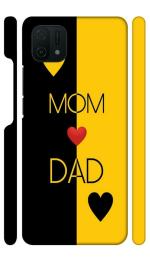 YAPZONE | Mom Dad | Designer Printed Hard Back Cover for Oppo A16K Premium & Attractive Case for Your Smartphone