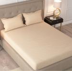 Varde Cream Microfiber Double Bedsheet with 2 Pillow Covers 220 cm x 240 cm (DBSP137)