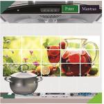 Asmi Collections 110 cm Fresh Fruits Juice For Kitchen Removable Sticker (Pack of 1) | Wall Sticker | waterproof wall sticker