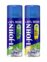 VI-JOHN Shaving Foam for Sensitive Skin with Vitmin E and Anti-Bacterial & Zesty Breeze Lemon Lime Shaving Foam for Men 400g Each -Pack of 2