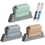 Kruvad Window Cleaner Handheld Crevice Gap Cleaner Tool Window Groove Cleaning Brush Door Corner Track Sliding Sponge Window Door Track Frame Dust Cleaner [ Pack of 5 ]