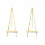iCraft 8 Inch Wooden Mini Tripod or Canvas Board Stand | Easel Stand (Pack of 2), Multicolour, Standard