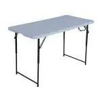 Lifetime Peakform 4-Foot Adjustable Fold-in-Half Table | Lifetime Adjustable Height Folding Table, | 4-Foot Compact Fold-in-Half Table for Study, Standing Desk & Home Office, Events, Parties | Indoor/Outdoor | Portable Workspaces | Versatile Use