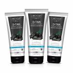 L'avenour D-Tan Charcoal Face Wash for Men & Women | For Deep Detox, Reduce Tanning, Instant Brightening, Remove Dirt & Excess Oil - 100ml (Pack of 3)