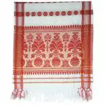 JOHAR TRIBAL MART_Adivasi Tribal Gamcha Poly Cotton with Golden Work|High Quality|Size: 70 x 26 inches|