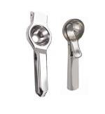URBAN BUY Stainless Steel Lemon Squeezers With Stainless Steel Neelu Ice Cream Scoop and Multicolour, (Pack of 2)