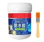 JNSM Wall Sealant Anti Leakage Glue Waterproof Adhesive Roof Water Leakages Stops Glue for Wall, Transparent Crack Seal Leakage Protection Outdoor Bathroom Wall Tile Window Roof.(300g. with brush)