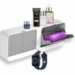 GHANU Wall Mounted Soap Box stand, Double Bar Soap Dish with Drainage Box, Premium Plastic Soap Holder, Bathroom Soap Holder, Soap Saver for Shower Draining Rack