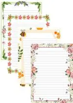 Askprints ART & CRAFT DESIGNER SHEETS FOR PROJECT/ASSIGNMENT/CREATIVE WORK Ruled A4 100 gsm Multipurpose Paper (Set of 40 Sheets) AP-2001