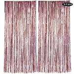 Party Midlinkerz Polyethylene Pink Curtain 3x6 Feet for Anniversary, Birthday and Graduation (Pack of 2)