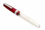Ledos Red Oliver 69 HT Demonstrator Eyedropper Fountain Pen with Clip and Band