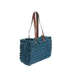 KADAM HAAT Handmade Indigo Sabai Grass Lunch Bag for School and Office (Small)