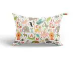 PumPum Soft Microfiber 12 x 18 Inch Kids Pillows for Sleeping, Baby Pillow for Travel, with Soft Organic Cotton ,Alphabets and Animals