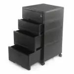Faab _ Cello Hinged Door Plastic Storewell Chest of Drawers (Black)