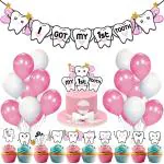ZYOZIQUE 37 Pcs -I Got My First Tooth Decoration/First Tooth Decoration/First Tooth Decoration Items For Baby/My First Tooth Decoration/1St Tooth Photoshoot Decoration-Colour Pink, Birthday Balloons
