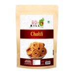 90's MILL Classic Flavour Chakli Chakoli Murukku Delicious Namkeen & Snacks | Special Bhajni Chakli No Artificial Preservatives | Vegan Snack | Butter Chakri | Ready to Eat Snacks Murukku-300g*1Pack