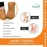 VIBHU Waterproof socks for women For Crark Heel 100% (size - Large)(9/10/11/12)