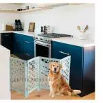 CRAFT HOMEDECOR Wooden Room Partition for Living Room, 4 Panel Baby Safety Gate, Pet Safety Gate,Screen Separator,Partition Wall Divider for Home|Hall|Bedroom|Office|Pooja Room|Restaurant-White