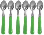 Stainless Steel Dinner Handle Spoon/Table Handle Spoon Set of 6 and , MultiColour (pack of 1)