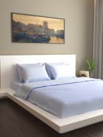 MarkHome Oak Blue Nature Based Wood Pulp Fabric Bed Ensemble 274 cm x 274 cm (Set of 6)