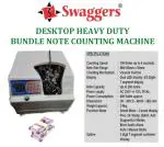 Swaggers Tabletop Heavy Duty Bundle Note Counting Machine/Money Counting Machine for Banks/Jewellery Shops