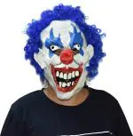 My Party Suppliers Blue, White Halloween Clown Mask Latex Fancy Dress Costume Scary Full Head Horror Fancy Dress Party Props, Scary Halloween Masks For Adults, Halloween Costumes Cosplay